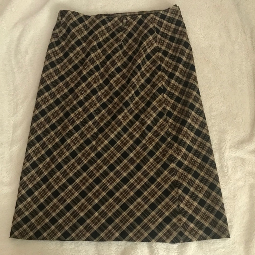 plaid long skirt
